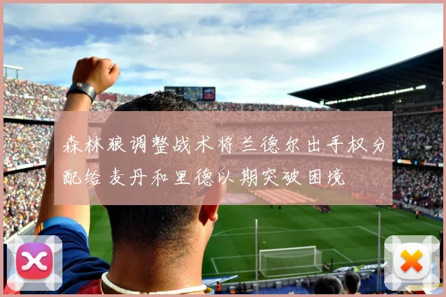 森林狼调整战术将兰德尔出手权分配给麦丹和里德以期突破困境